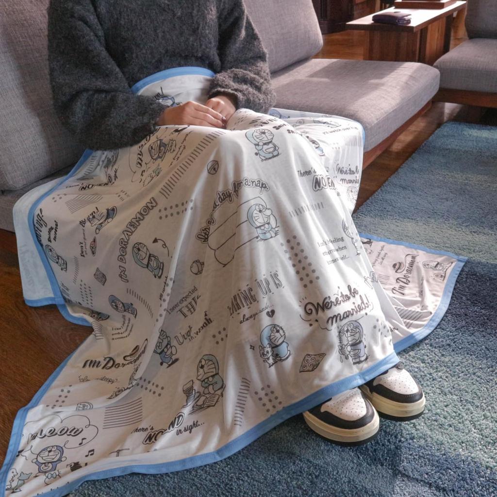 Летний плед Marushin с Дораэмоном, прохладный на ощупь, с дизайном персонажа для мальчиков и 2845003600 выражениями "Я Дораэмон", прикосновение, для девочек,