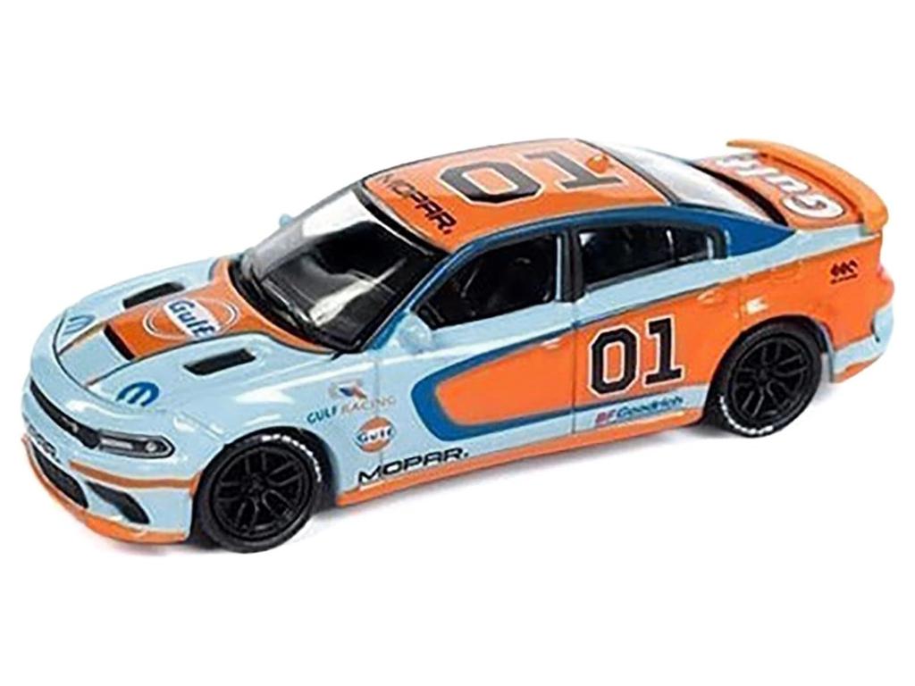 autoworld 1/64 Dodge Charger SRT Hellcat Custom Gulf 2021 Charger GULF Mijo Exclusive [Parallel Import]