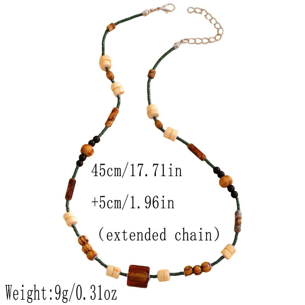 Модная бижутерия женское ожерелье ретро бисерное регулируемое ожерелье женские свадебные аксессуары для вечеринок