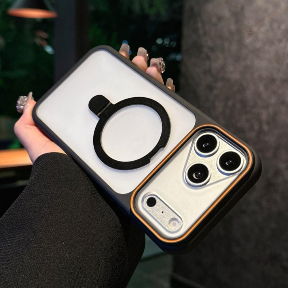 Magnetic Bracket Phone Case for iPhone 15 12 11 13 14 16 17 Air Pro Max 16 15 14 Plus Magsafe Stand Armor Protection Cover