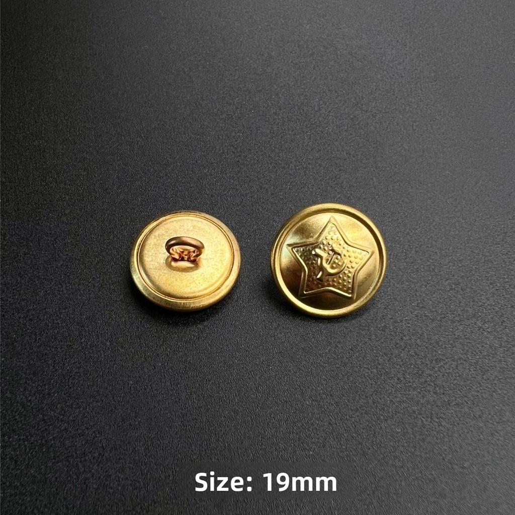 Metal Button Accessories German Caviar Pattern Spiral Epaulette Buckle Soviet Button British Sea Anchor Hat Buckle
