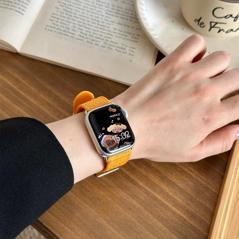 Вязаный спортивный ремешок для Apple Watch Band 46 мм 38 мм 40 мм 41 мм 44 мм 42 мм 45 мм 49 мм Браслет для iWatch Series 9 8 7 6 5 4 3 SE Ultra 2