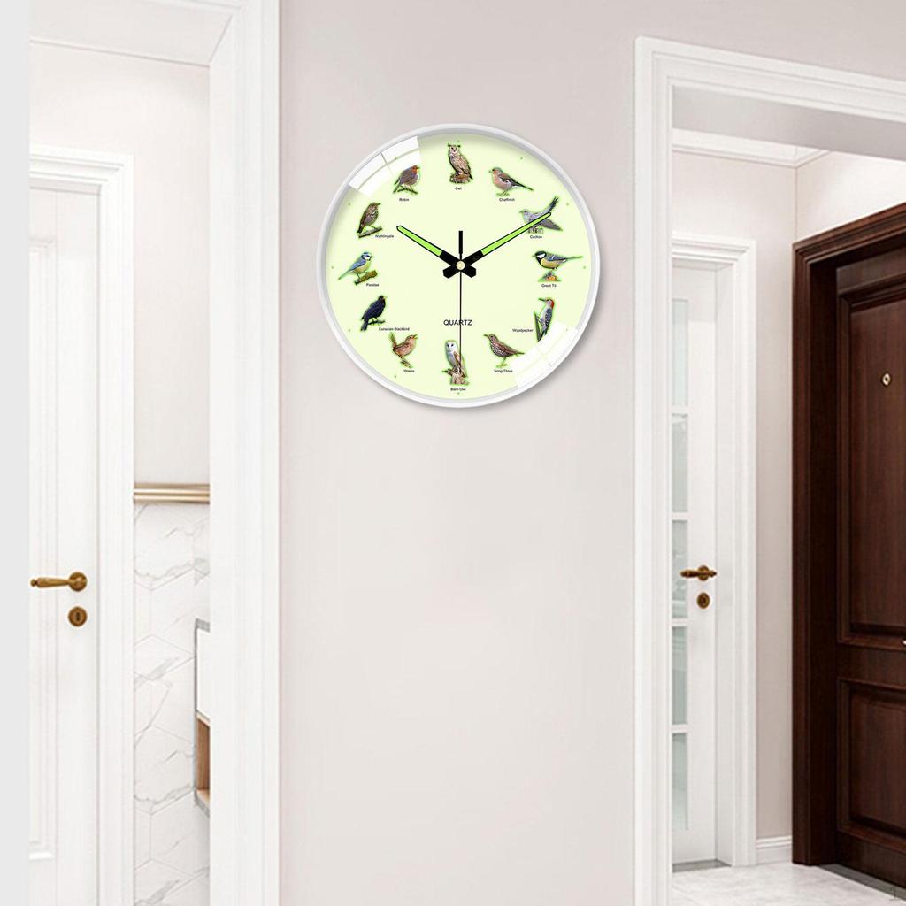 Настенные часы на тему птиц, светящийся в темноте декор-орнамент для ванной комнаты, фермерского дома, кабинета