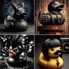 Resin Devil Duck Statue Ornament Mysterious Death Rock Devil Elements Dashboard Car Interior Decoration Car Accessories
