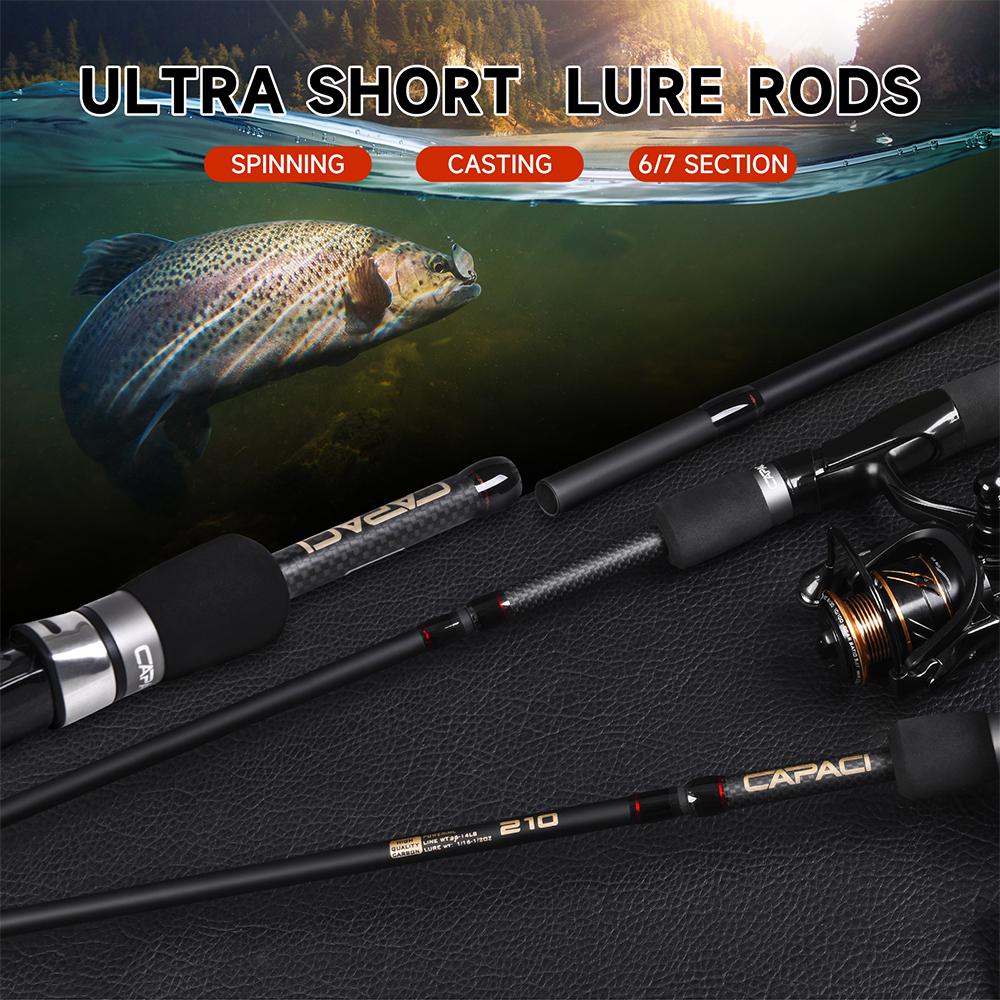 Профессиональная карбоновая приманка для ловли рыбы, сверхлегкое спиннинговое удилище 2,1 м, 2,7 м, удилище для заброса приманки для ловли окуня и щуки, аксессуар для ловли рыбы