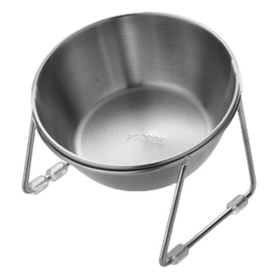 Приподнятая миска для кошек из нержавеющей стали, наклонная приподнятая миска для кошек с металлической подставкой