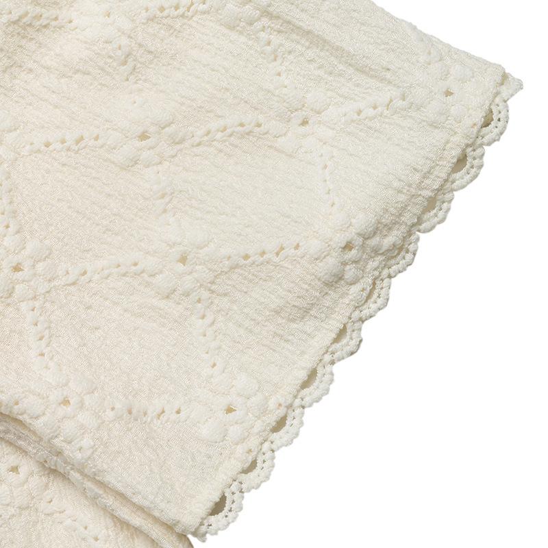 Женский топ с коротким рукавом, жаккардовый, с V-образным вырезом, кружевной, летний, 2026, европейский и американский стиль