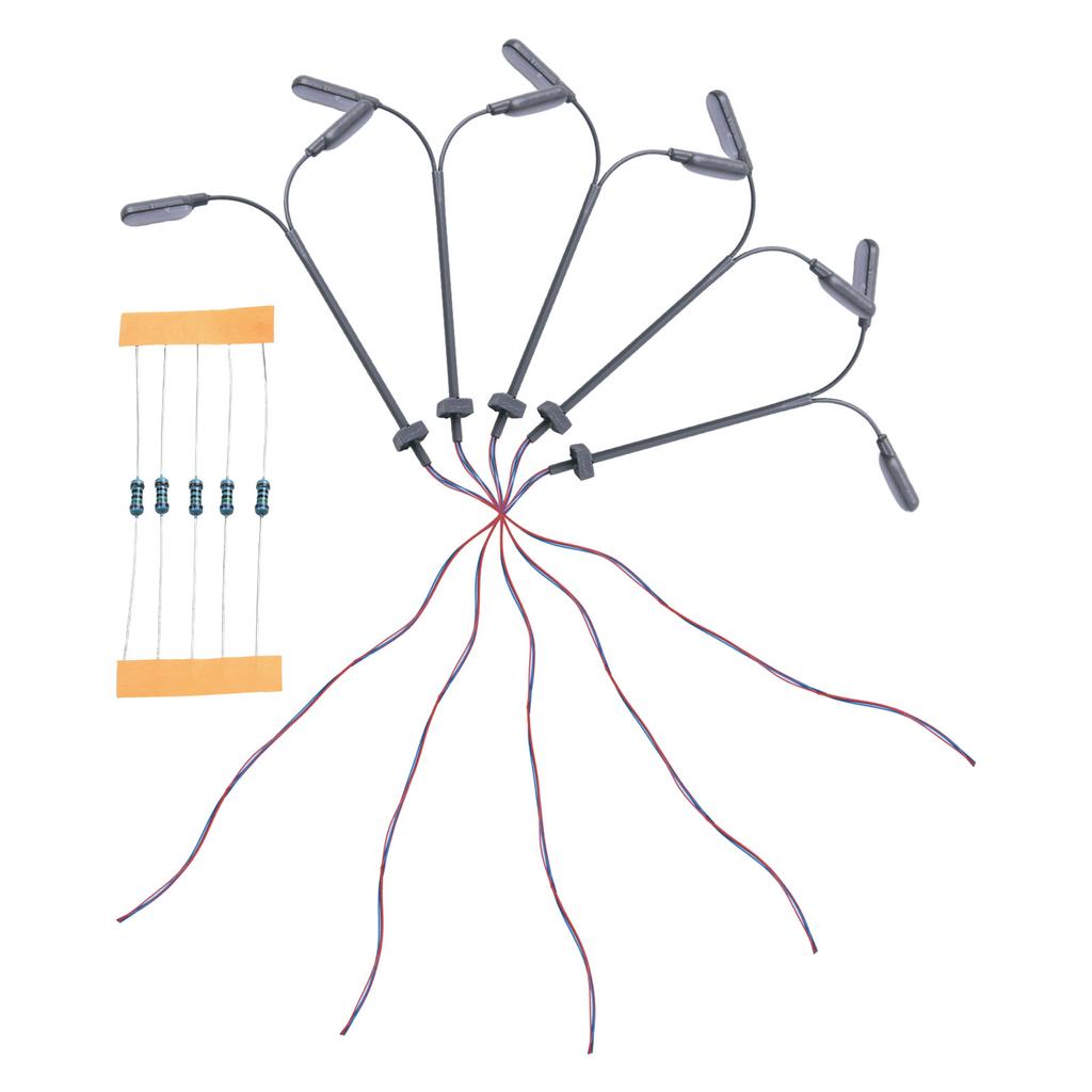 5/10 шт. Модель железной дороги Теплый белый Масштаб HO Фонарный столб Уличный фонарь Одноголовые фонари 3 В Переменный или постоянный ток Модельное освещение Декор