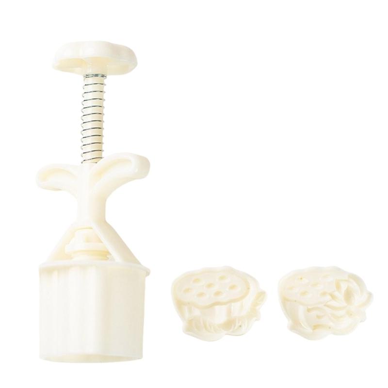 Flower Pattern Moon Cake Press Molds Cookie Stamps Chinese MidAutumn Moon Cake Maker Decorating Tool for Making Cookie