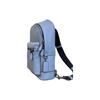 COACH West 19 zipper closure adjustable shoulder strap cow leather patchwork shoulder crossbody bag small men's cornflower color