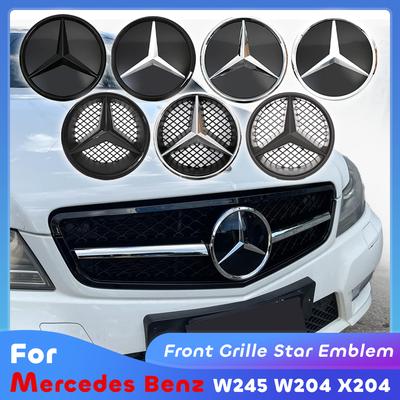 Передняя решетка Звезда Хром Серебро Для Mercedes Benz B-Class W245 2009-2011 C-Class W204 2008-2014 GLK-Class X204 2008-2012
