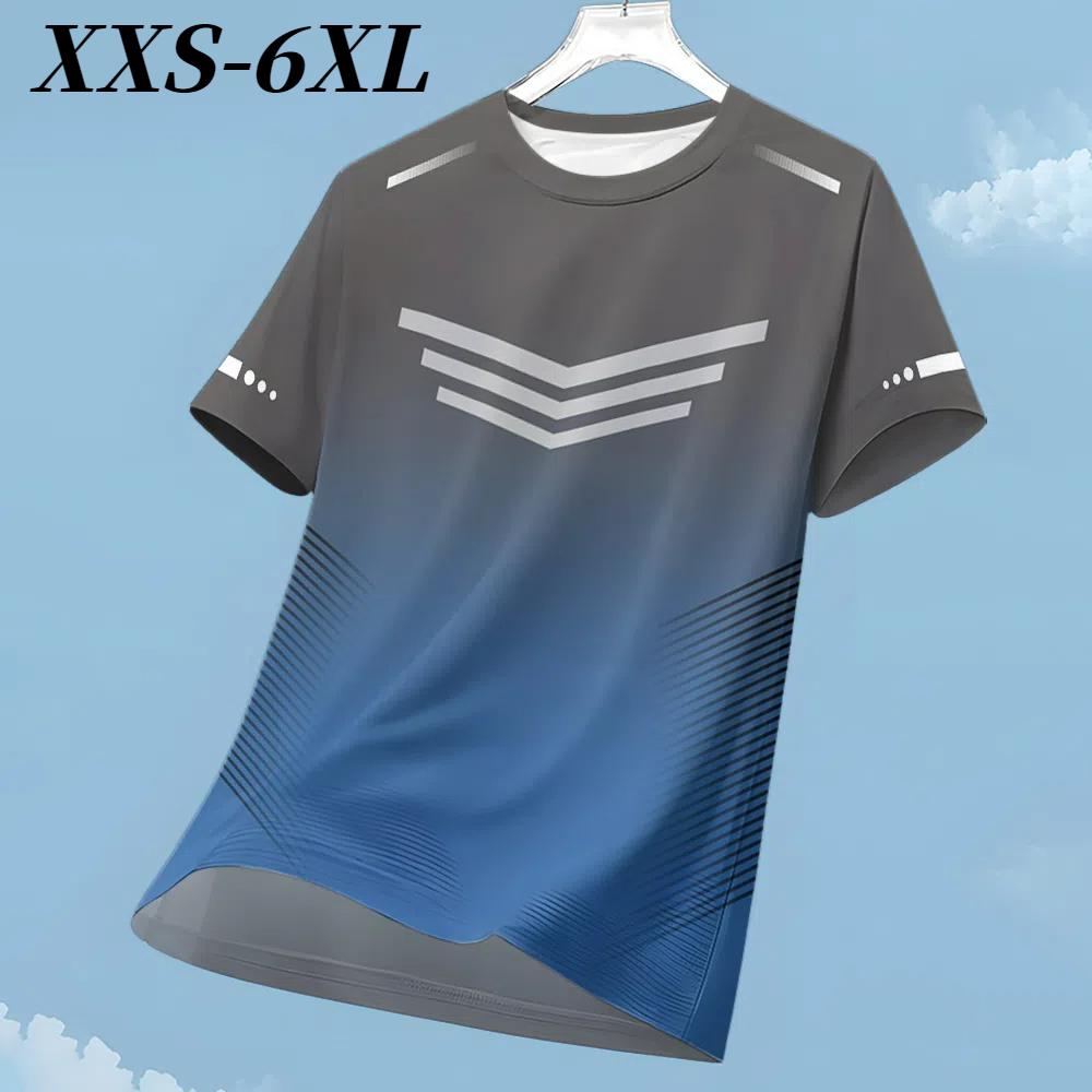 XXS-6XL Большие размеры Летние футболки для мужчин Цветной принт Круглый вырез Короткие рукава Топы Футболки Повседневный свитер Мужская одежда