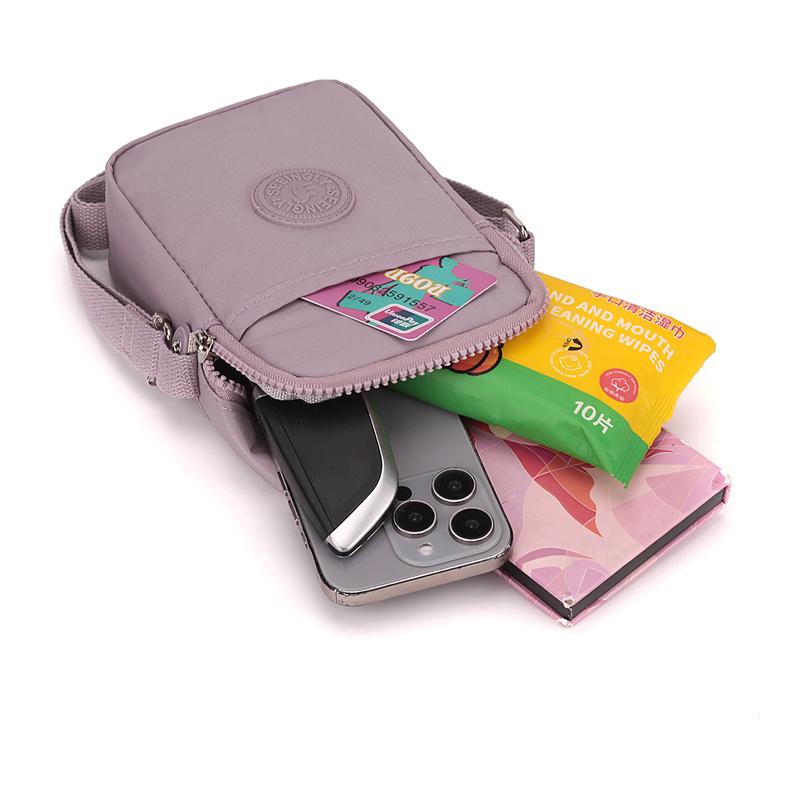 Женская Сумка через плечо Нейлоновая Для поездок на работу Кошелек для мелочи Много отделений Сумка для мобильного телефона