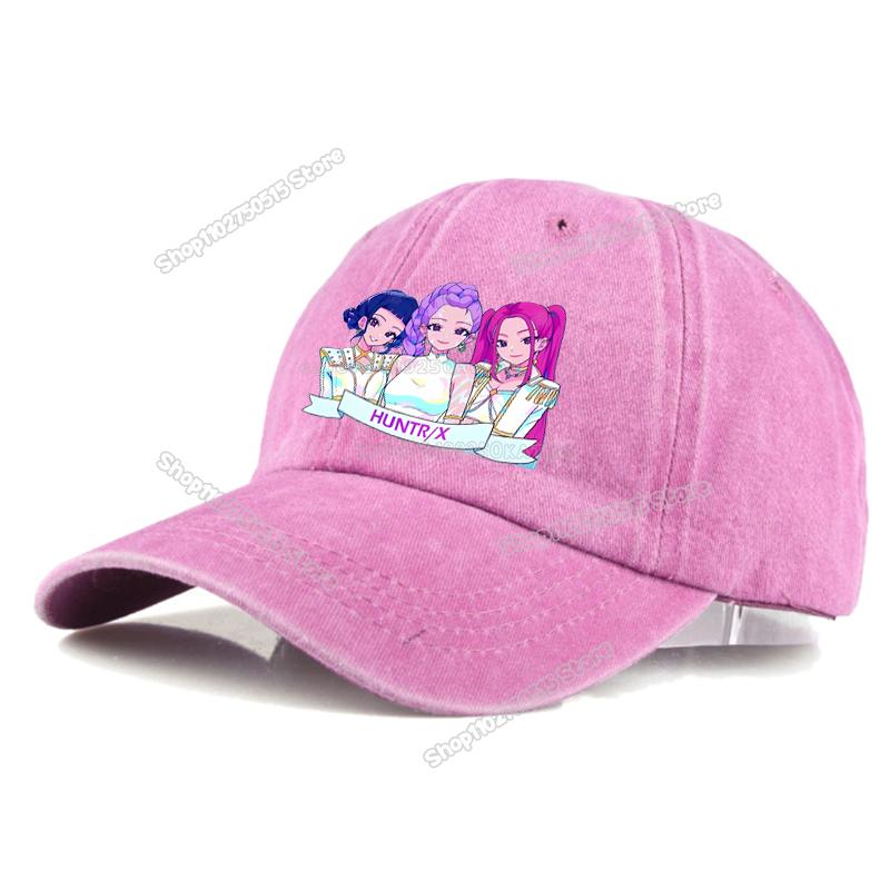 Perfect KPop Demon Hunters Retro Washed Baseball Caps for Women Girl Snapback Sunhats Outdoor Travel Sunshade Peak Cap Hip Hop Dad Hat
