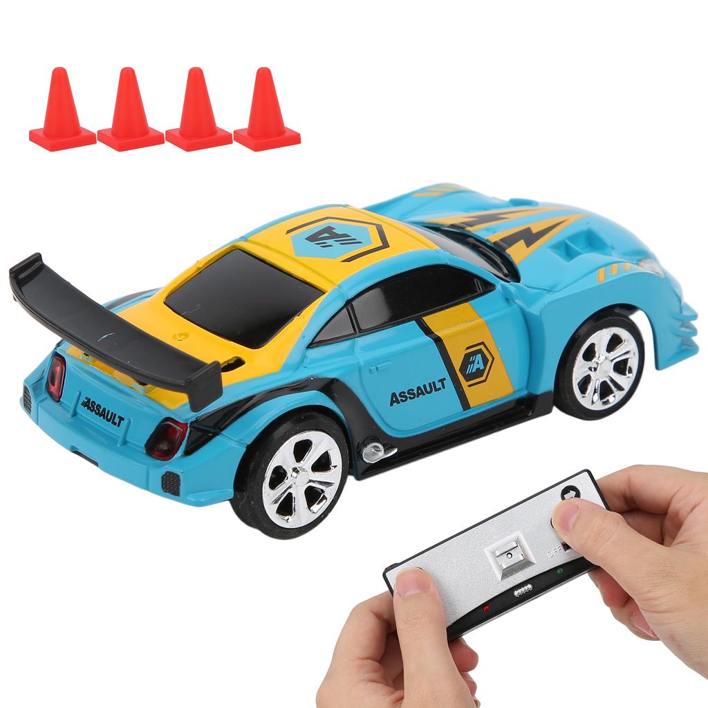 Mini RC Car with Can Box Power Induction Fourway Remote Control APP Dual Mode Child Toy Model(Blue )