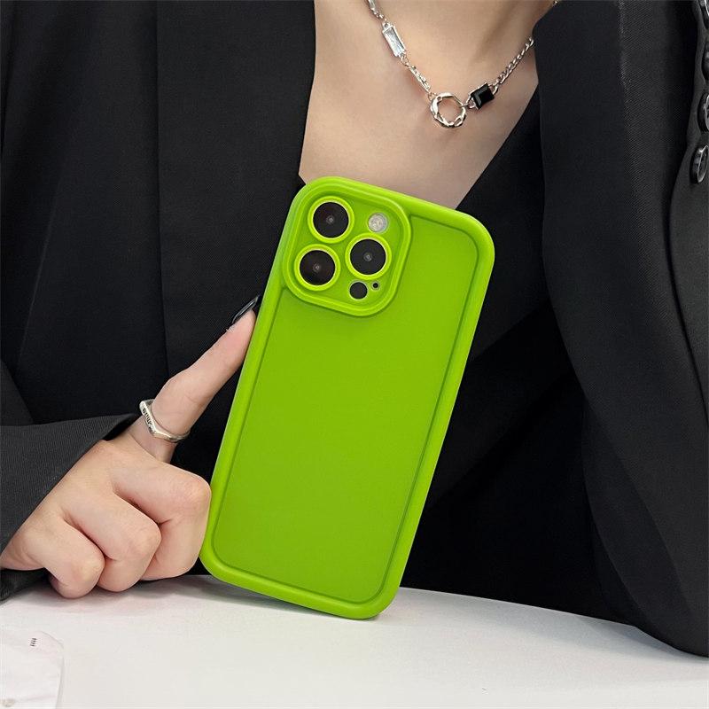 Простой однотонный матовый мягкий силиконовый чехол для iPhone 15, 14, 13, 12, 11 Pro Max XR XS 7 8Plus, комплексные чехлы для защиты от падения с высоты