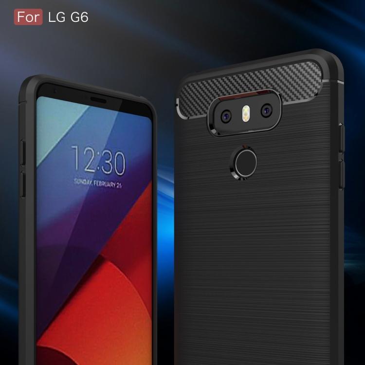 Для LG G6 Матовый углеродное волокно с текстурой противоударный защитный чехол из ТПУ