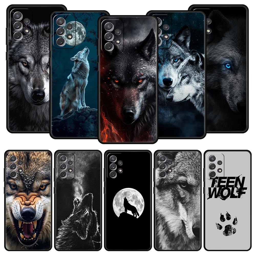 Чехол для телефона Волк для Samsung Galaxy A55 A53 A51 A35 A33 5G A31 A25 A23 A21s A15 A13 A11 A41 A73 A71 A05 A03s S8 S9 Plus