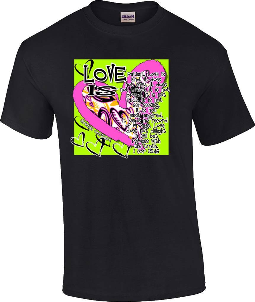 Christian Neon Love Is Patient Love Is Kind T-Shirt