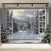 Winter Wonderland Christmas Scene Decoration Background Winter Photography Backdrop Decorations For Photo Studio Photo Booth Christams Party