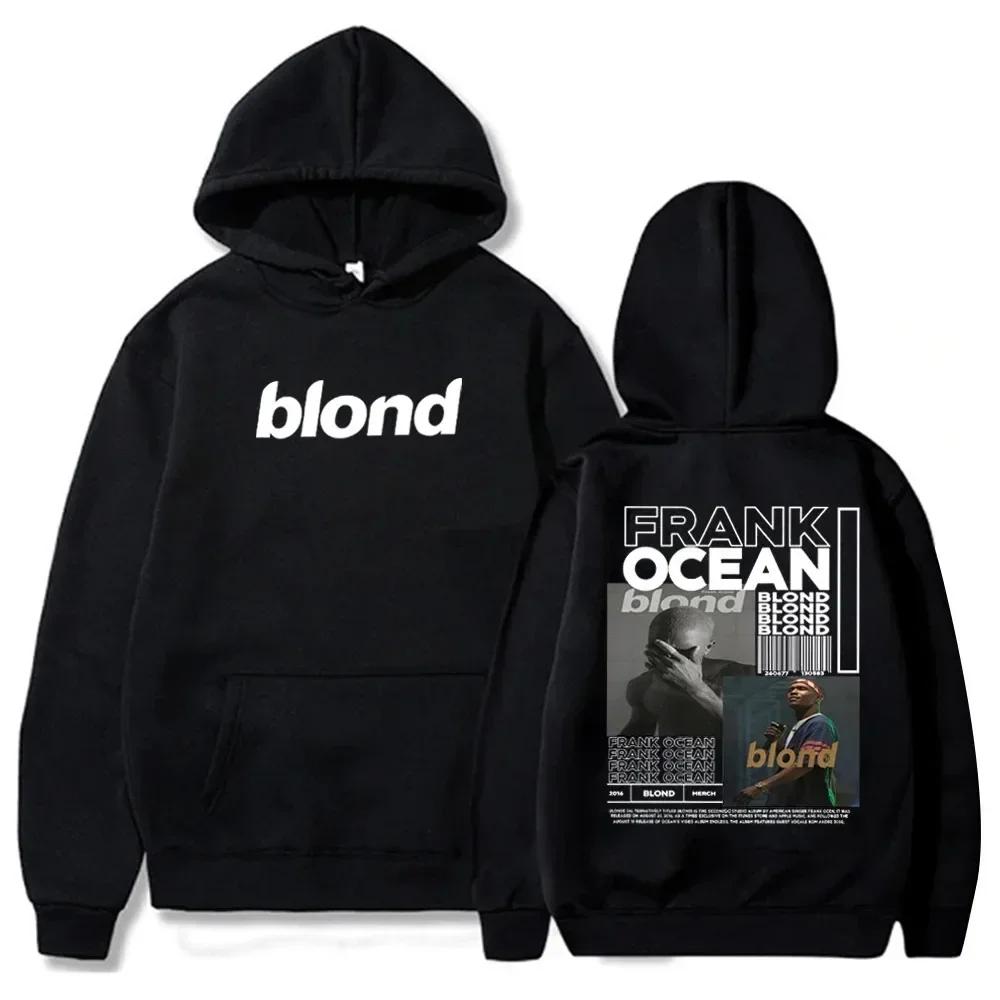 Streetwear Rapper Frank Channel Orange Graphic Hoodie Ocean Oversized Sweatshirt Blond Hip Hop Vintage Hoodies Men's Fashion Top