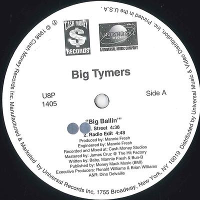 12-дюймовая пластинка BIG TYMERS - Big Ballin U8P1405 UNIVERSAL 1998 США Рэп и хип-хоп/R&B Б/У
