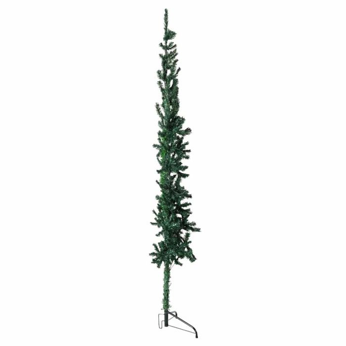 VidaXL Demi Sapin de Noël Artificiel Mince avec Support Arbre de Noël Décoration de Vacances Ornement de Fête Salon 344601