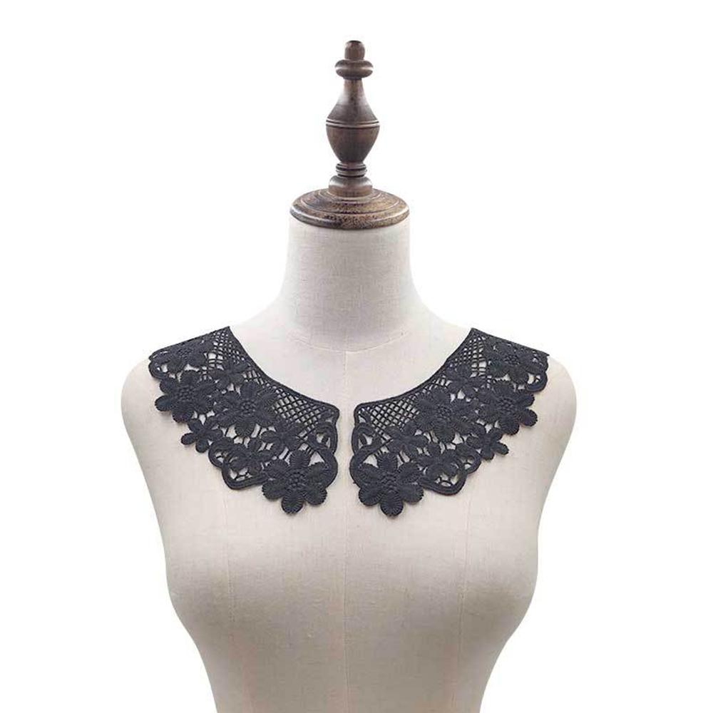Lace Fabric Neckline Collar Detachable Fake Collar Embroidery Applique Neckline Hollow Out Diy Sewing Collar Sewing Accessories