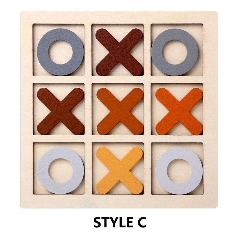 Wooden Tic-Tac-Toe Educational Game for Kids - Enhance Logical Thinking and Enjoy Entertaining Battles