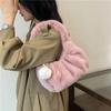 Милая французская модная плюшевая сумка-пельмень 2024 года, новая высококачественная простая модная сумка-мессенджер через плечо