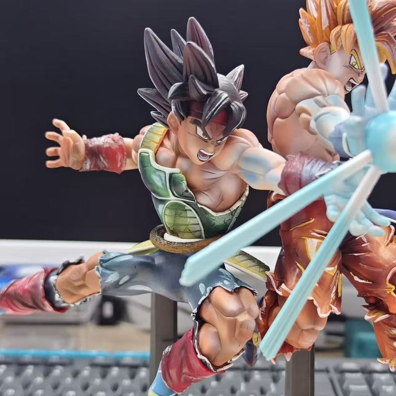 27 см Аниме Dragon Ball Goku Комбинированные ПВХ Фигурки Действия Родитель Ребенок Цигун Волна Повреждения в Бою Goku Настольный Декор Модель Игрушки Подарок