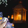 USB Rechargeable LED Candle Lights, Flickering Like a Real Flame, with MELEJIA Remote Control, Timer Function, Auto-Off, Adjustable Brightness, Warm