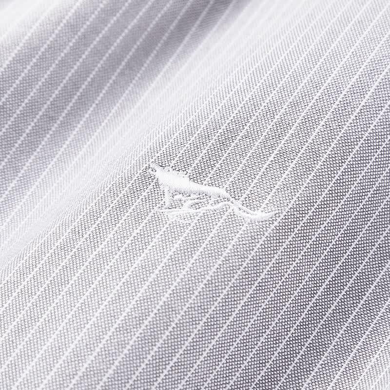 Septwolves Men's 100% Cotton Long-Sleeve Casual Business Shirt