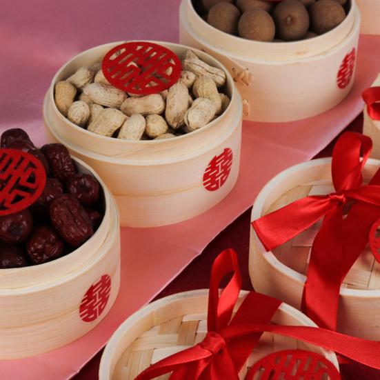 Ventilation Wood Bamboo Steamer with Lid Wedding Supplies Steamer Basket Kitchen Tool