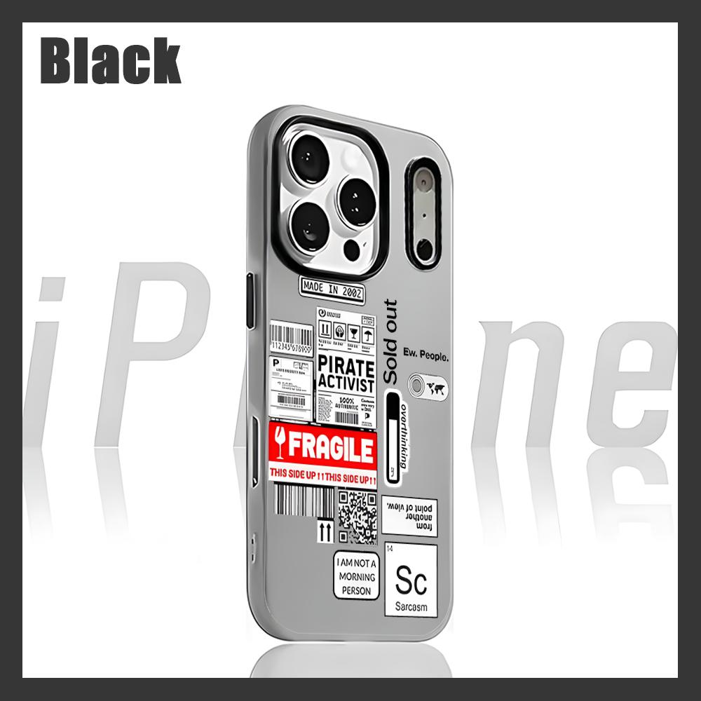Экспресс-наклейка D-Dhl Чехол для телефона для iPhone 17 air 16 e 15 14 13 12 11 Pro Max Plus Черный 2-в-1 Желейный чехол