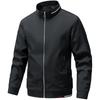 Men's Casual Solid-color Stand-up Collar Fitted Jacket, Windbreaker, Men's Zipper Baseball Shirt, Light Jacket