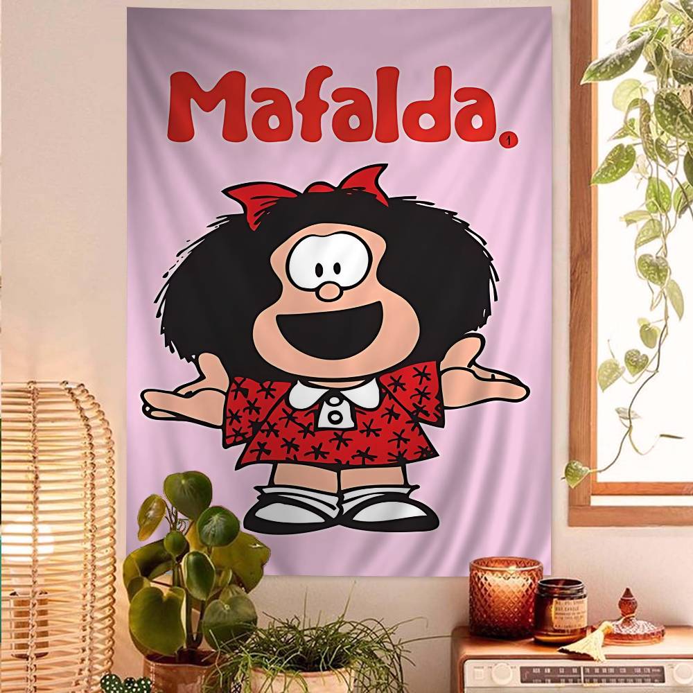 Cartoon MMafalda DIY Wall Tapestry For Living Room Home Dorm Decor Wall Art Decor