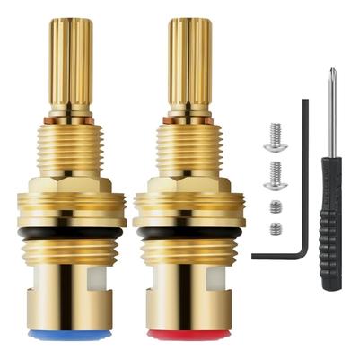 Керамические кран-буксы, устойчивые к протеканию, сменные картриджи для смесителей горячей и холодной воды, латунные керамические шпиндели, дисковые картриджи