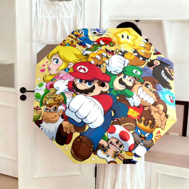 Super Mario Automatic Umbrella - Suitable Travel Portable Umbrella Outdoor sun shading umbrella Suitable For All Seasons