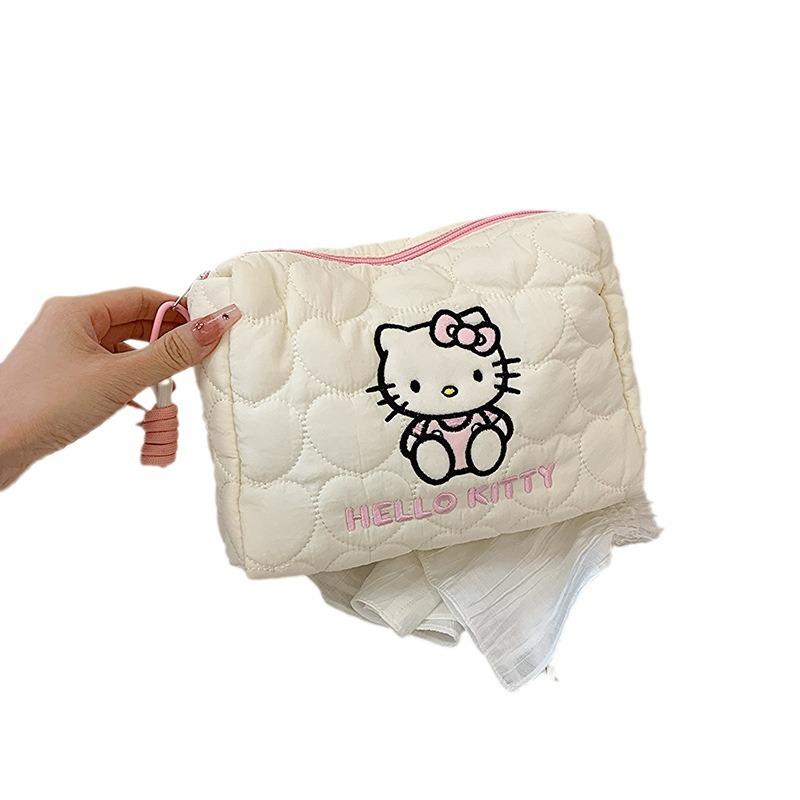 Large Capacity Sanrio Cosmetic Bag, Handheld Toiletry Storage Pouch, Multifunctional Travel Makeup Organizer Bag