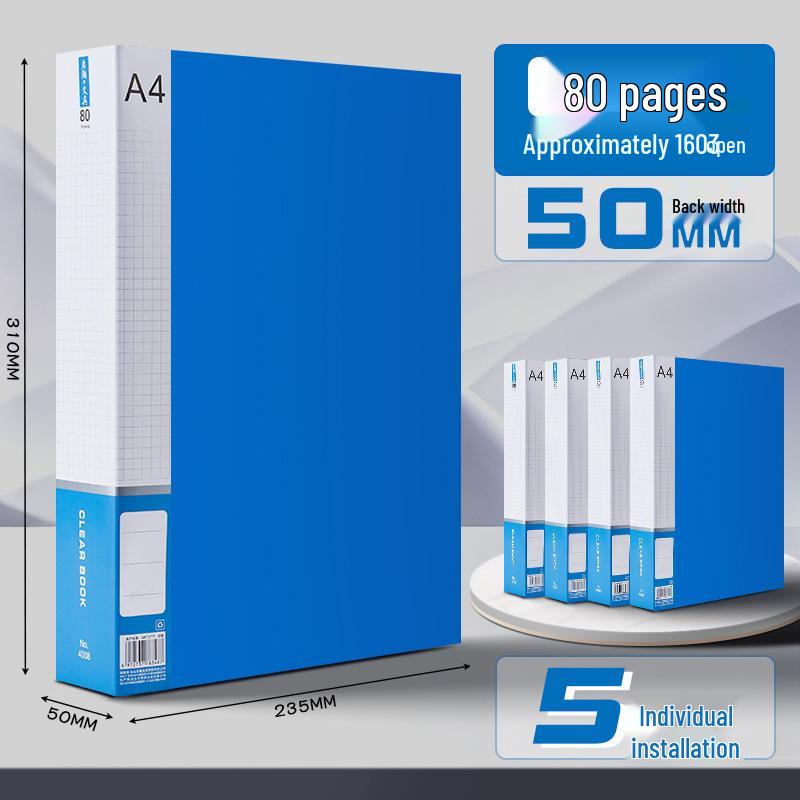 A4 Transparent Multi-layer Document Binder for Office and Study Supplies
