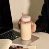 Милая корейская бутылка для воды Tritan для путешествий, холодный кофе, чай, молоко, сок, чашка для спортзала, школы, простая бутылка для питья с фильтром, весы 300 мл