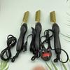 2‑in‑1 Electric Heating Hair Straightener Brush Portable Hot Comb Flat Iron Curler Anti‑Scald Styling Tool for Home Travel Use