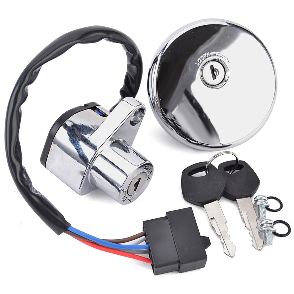 Ignition Switch Fuel Gas Cap Seat Lock Kit For Kawasaki VN900 Classic Custom Vulcan 900 VN 900 51049-5001 27005-0032