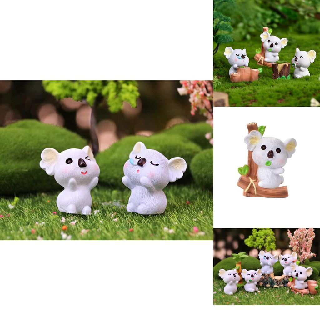 Cute Resin Koala Decoration Adorable Micro Landscape Garden Diy Crystal Ball Accessory