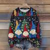 Women'S Christmas Sweater Cute Fun Christmas Sweater Fall And Winter Long Sleeve Knitted Sweater