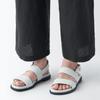 MUJI Women's Leather Sandals EKB16A4S Off-White, Size XS