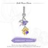 Elegant 12 Birth Flowers Charm Pendant Authentic 925 Sterling Silver Zirconia Beads for Women Fine Jewelry Charm Bracelets Christmas Flower Pendant