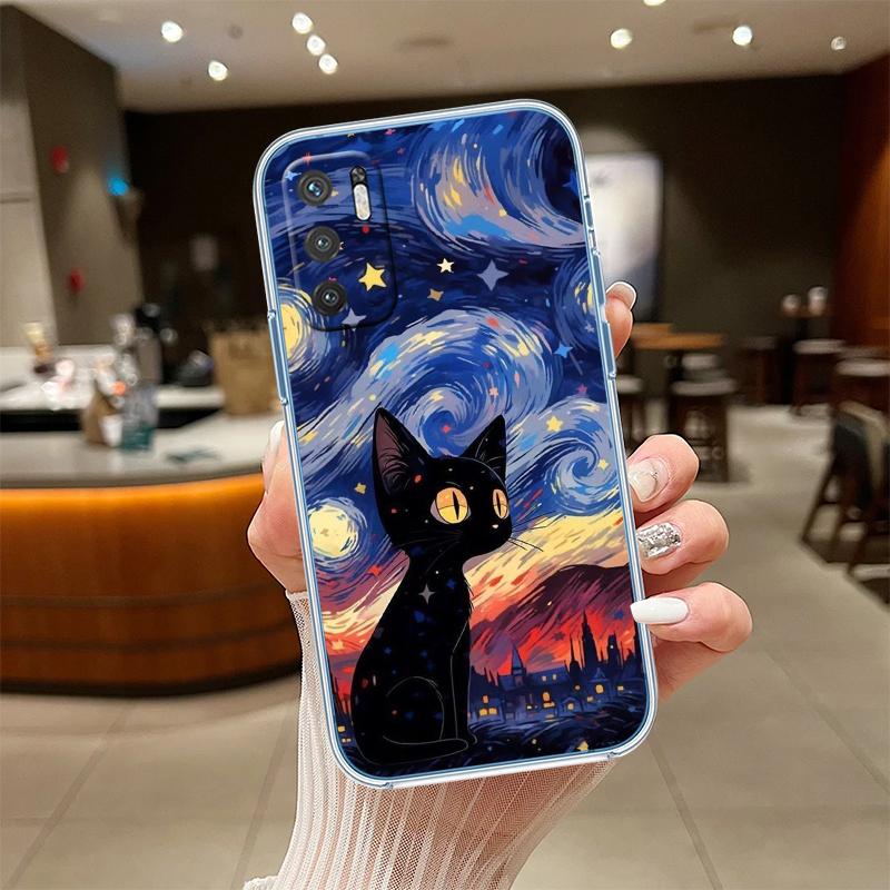 UP20 Cat Kitten Meow Transparent Phone Case for Samsung Galaxy A04 A04S A14 A23 A34 A54 M23 M33 M52 M53