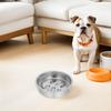 Stainless Steel Slow Feeder Dog Bowl Pet Bowl Lick Plate Non-Slip Base Puzzle Maze Food Feeder To Slow Down Eating Pet Feeder